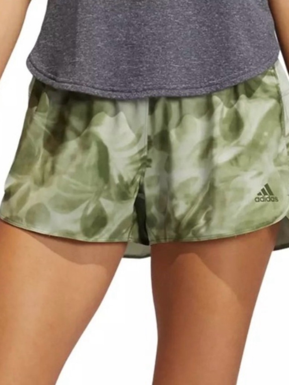 Women’s Adidas Green Floral Aeroready Shorts Size XS